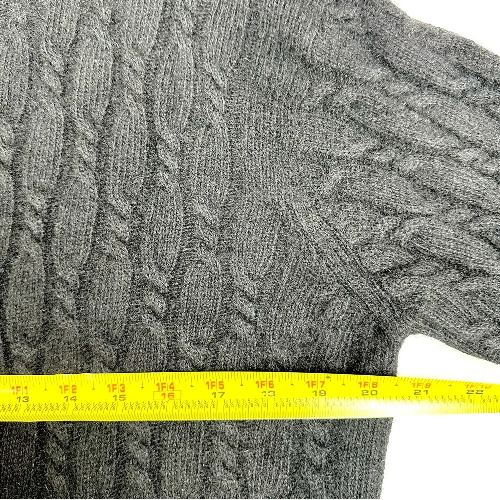 Embassy Row Cashmere Cable Crew Sweater Office Preppy